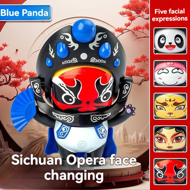 Traditional Chinese Sichuan Opera Culture Face Changing Panda Doll Interesting Face Changing Children's Doll Gift Souvenir Toy