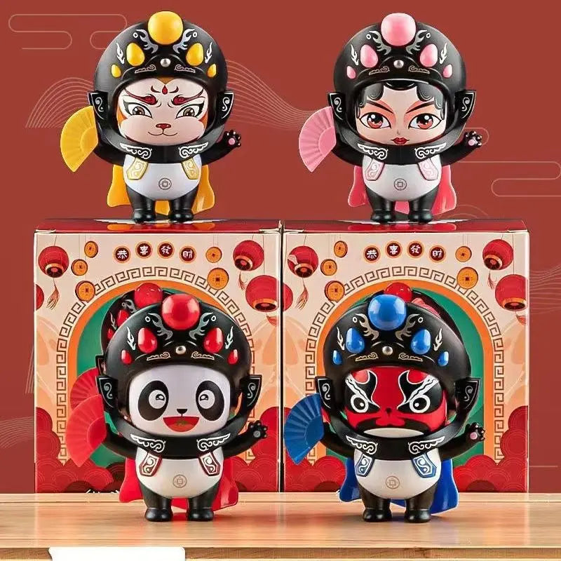 Traditional Chinese Sichuan Opera Culture Face Changing Panda Doll Interesting Face Changing Children's Doll Gift Souvenir Toy