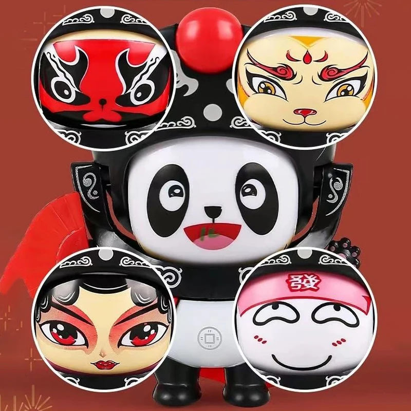 Traditional Chinese Sichuan Opera Culture Face Changing Panda Doll Interesting Face Changing Children's Doll Gift Souvenir Toy